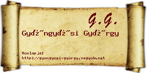 Gyöngyösi György névjegykártya