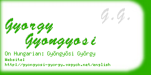 gyorgy gyongyosi business card