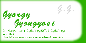 gyorgy gyongyosi business card